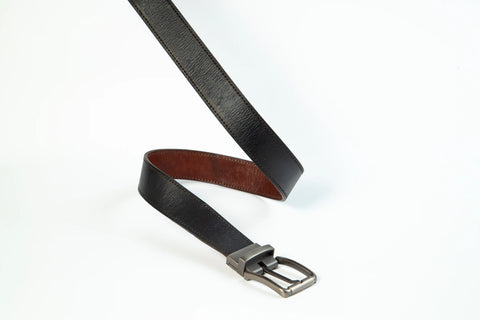 Arlo Leather Formal Reversible Belt in Black & Brown [LC]