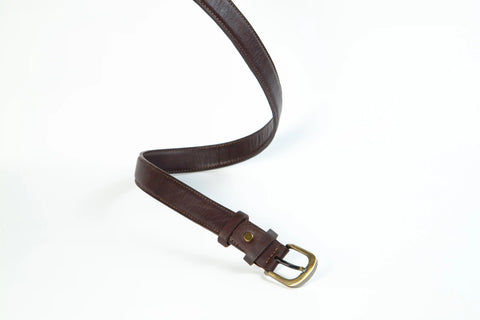 Quentin Leather Formal Belt in Brown [LC]