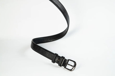 Quentin Leather Formal Belt in Black [LC]