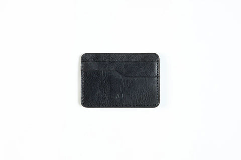 Everett Leather cardholder in Black [LC]