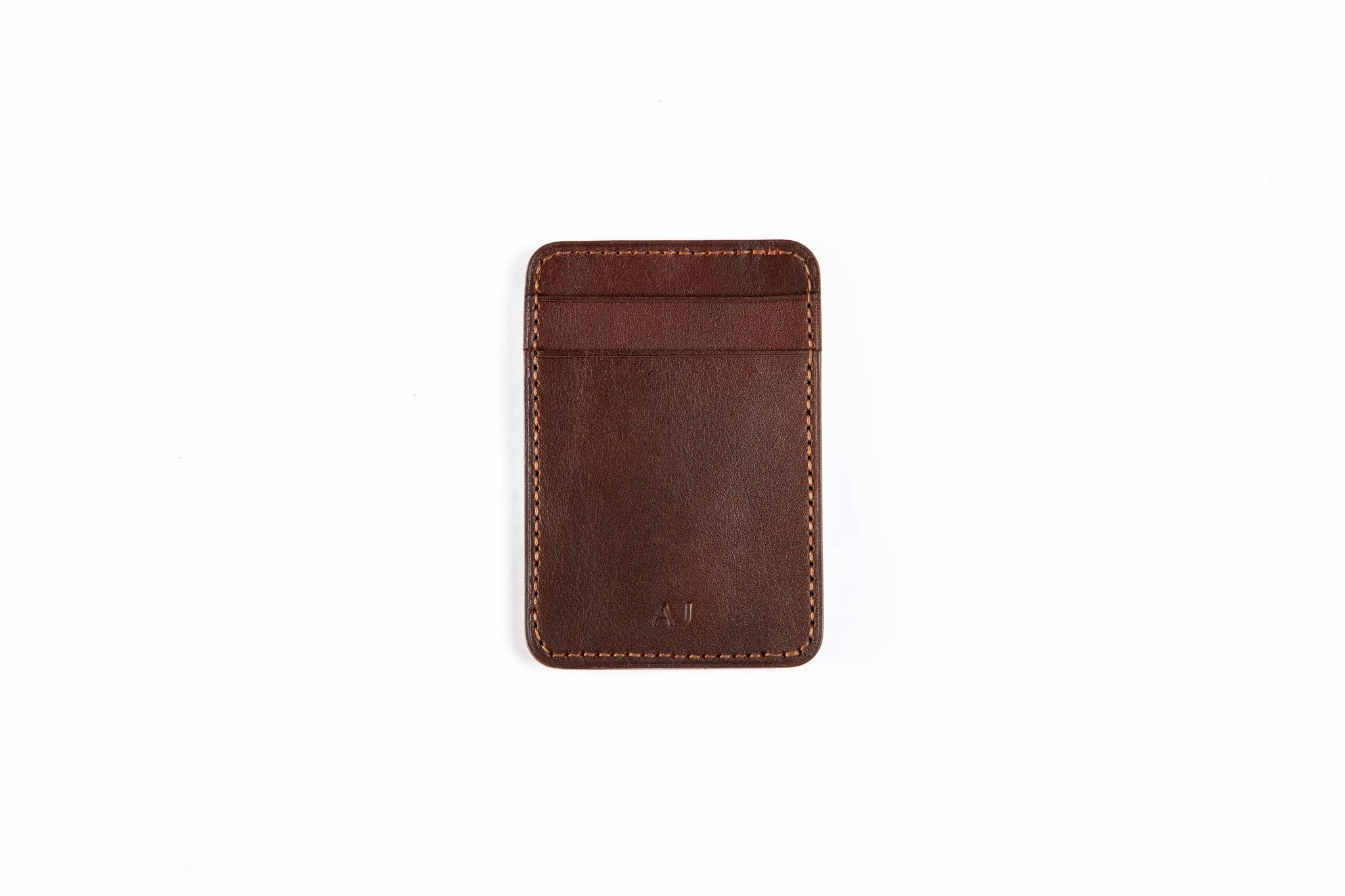 Leighton Leather cardholder wallet in Brown [LC]