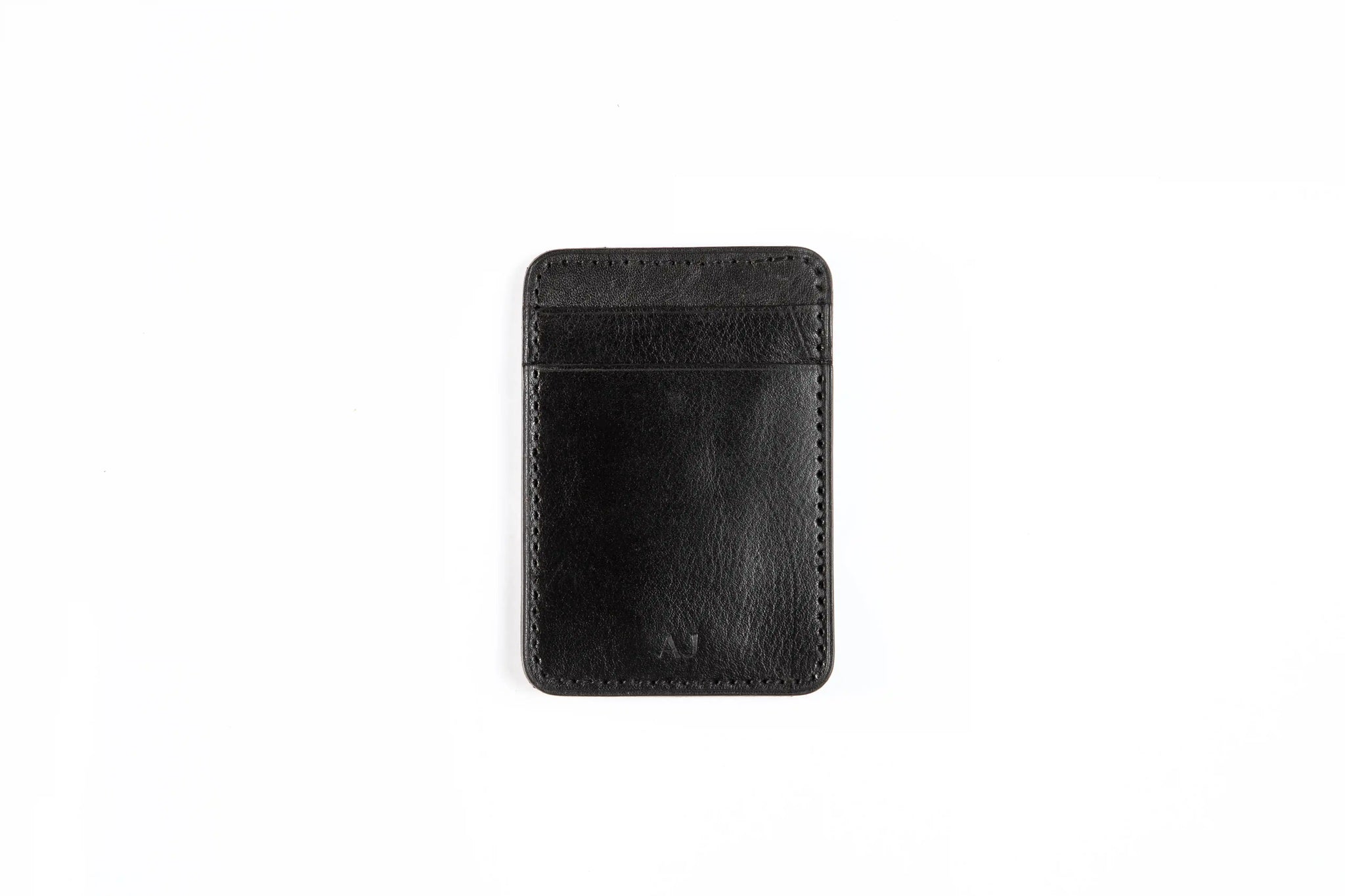 Leighton Leather cardholder wallet in Black [LC]