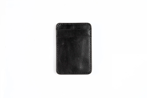 Leighton Leather cardholder wallet in Black [LC]