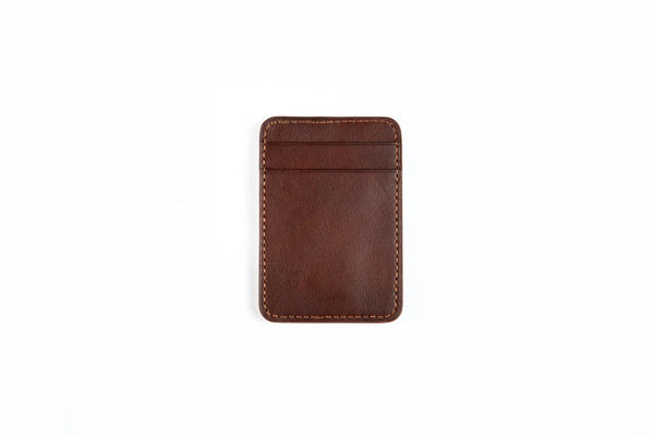 Leighton Leather cardholder wallet in Brown [LC]