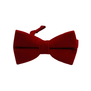 Classic Wine Red Velvet Bow Tie