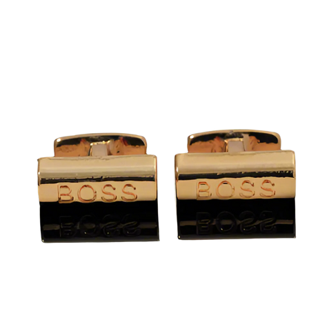 Gold 'BOSS' Cufflinks