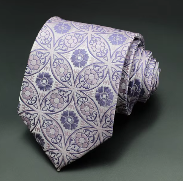 Lilac Abstract Floral Regular Tie