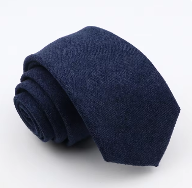 Dark Blue Suede 1 Skinny Tie