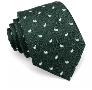 Green Mini Paisley Regular Tie