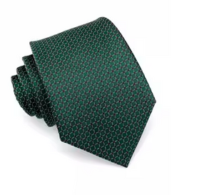 Green Grid Regular Tie