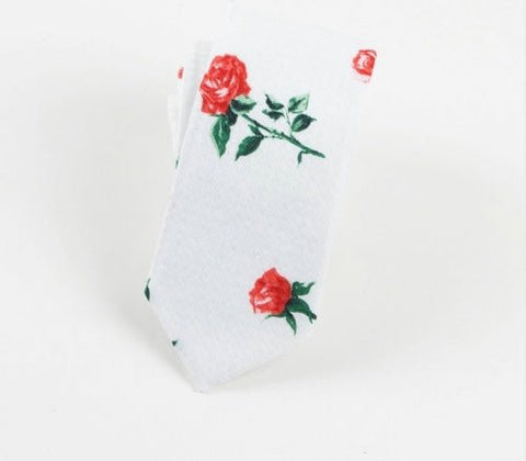 "Roses Are Red" Floral Skinny Tie - AJ