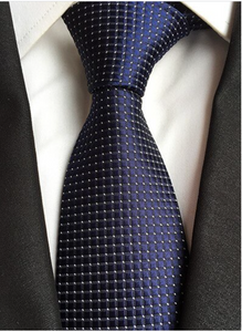 Navy Blue Dotted Regular Tie
