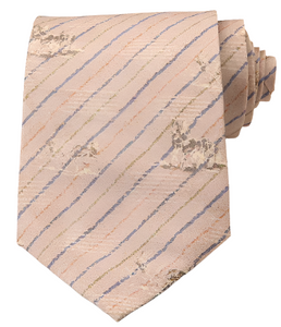 Light Beige & Blue Stripes Shepard Dog Vintage Regular Tie